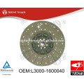 Disque L3000-1600040 d&#39;embrayage de moteur YChai de Yuchai d&#39;origine pour le camion chinois